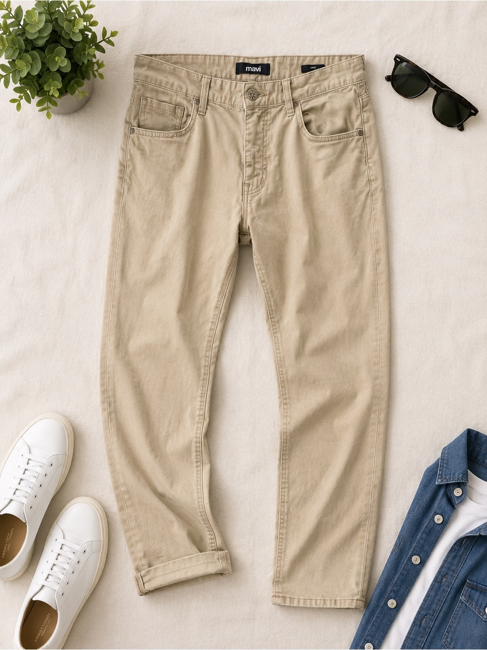 Mavi Khaki Casual Chinos